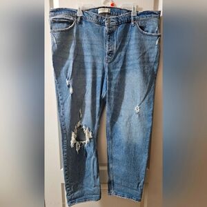 Blue Distressed Jeans No Tags But Never Been Worn Due To Size